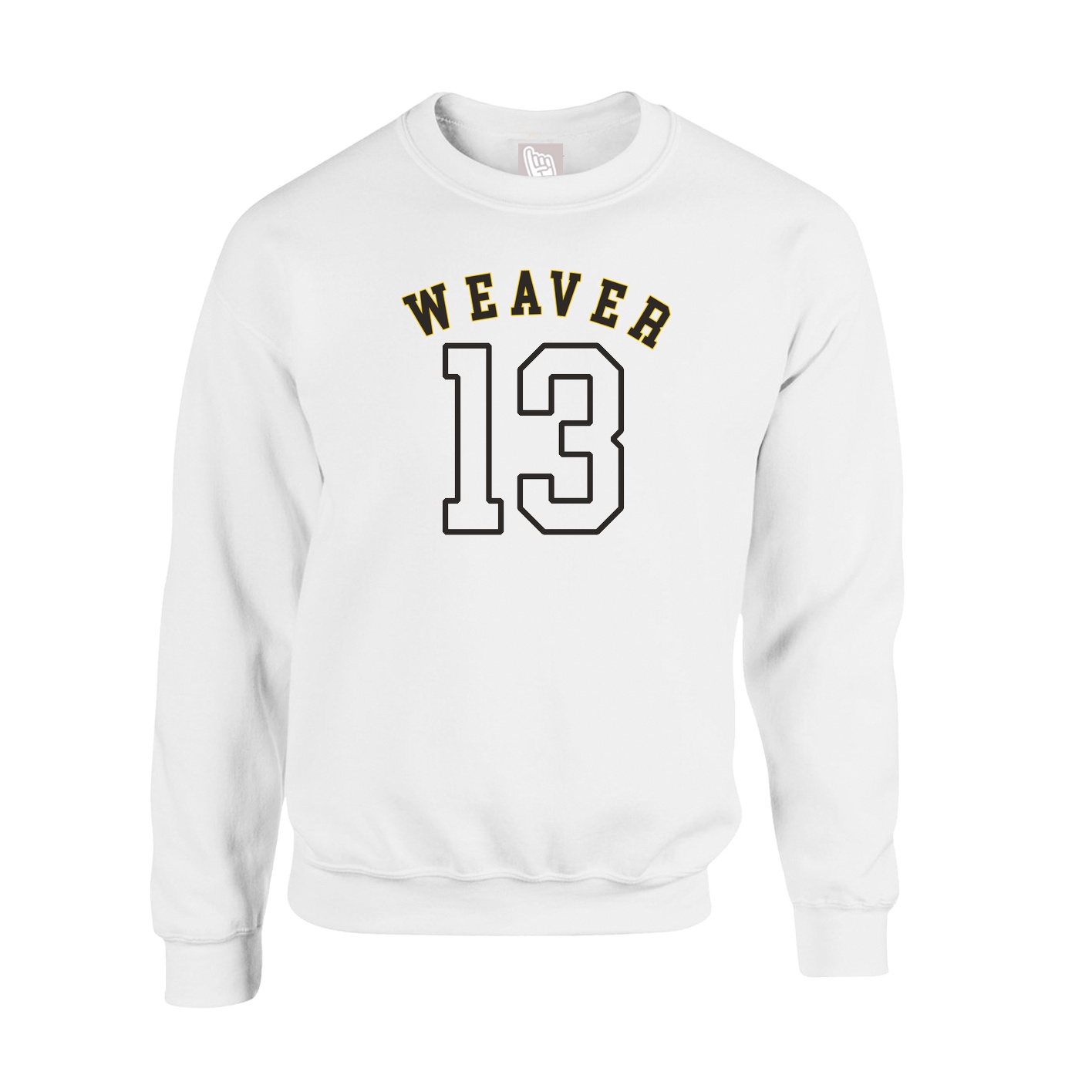 Fleece Crew — Shirsey Arch in White