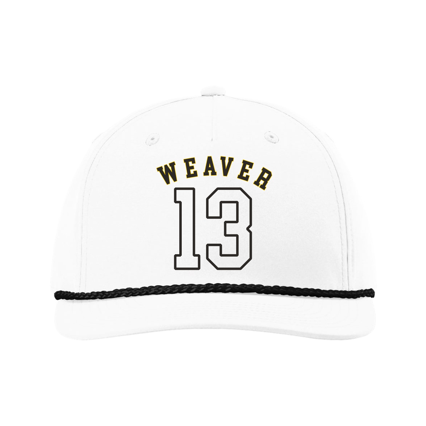 Five-Panel Classic Rope Cap — Shirsey Arch in White