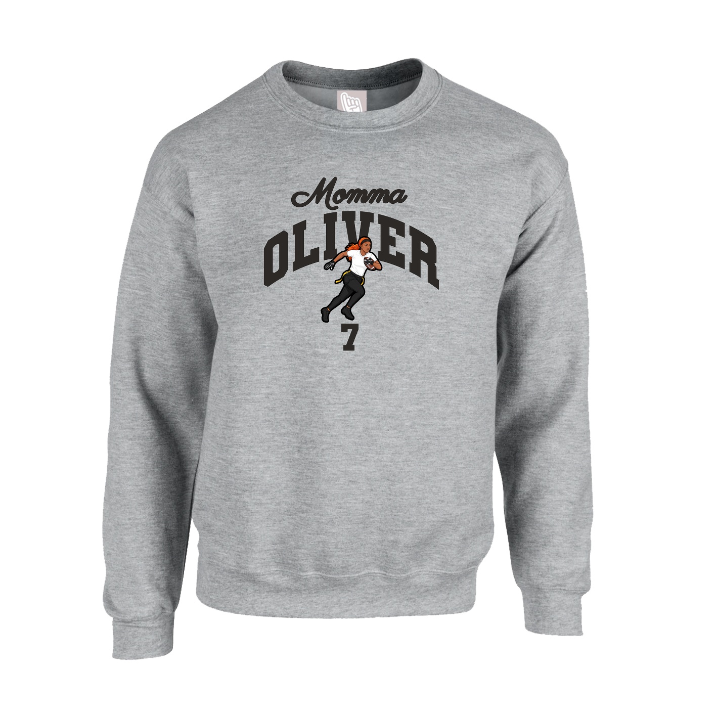 Fleece Crew — Mothers Day Arch in Grey