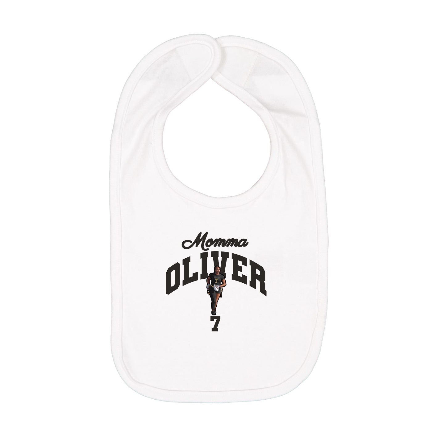 Infant Bib — Mothers Day Arch in White