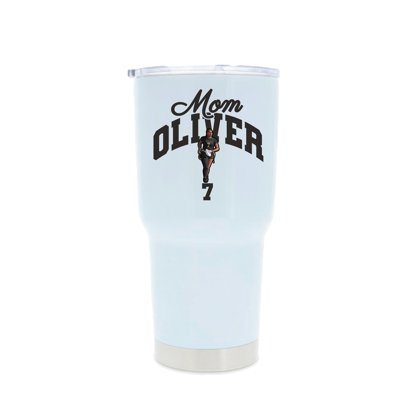 30oz Stainless Steel Tumbler — Mothers Day Arch in White