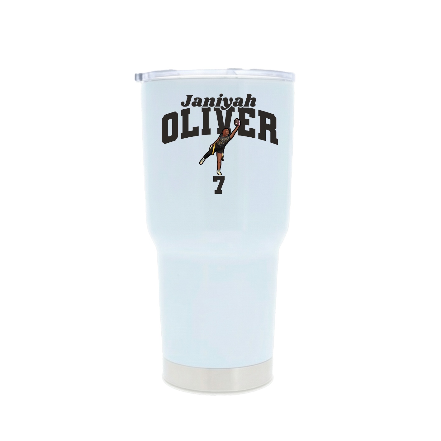 30oz Stainless Steel Tumbler — Signature Arch in White