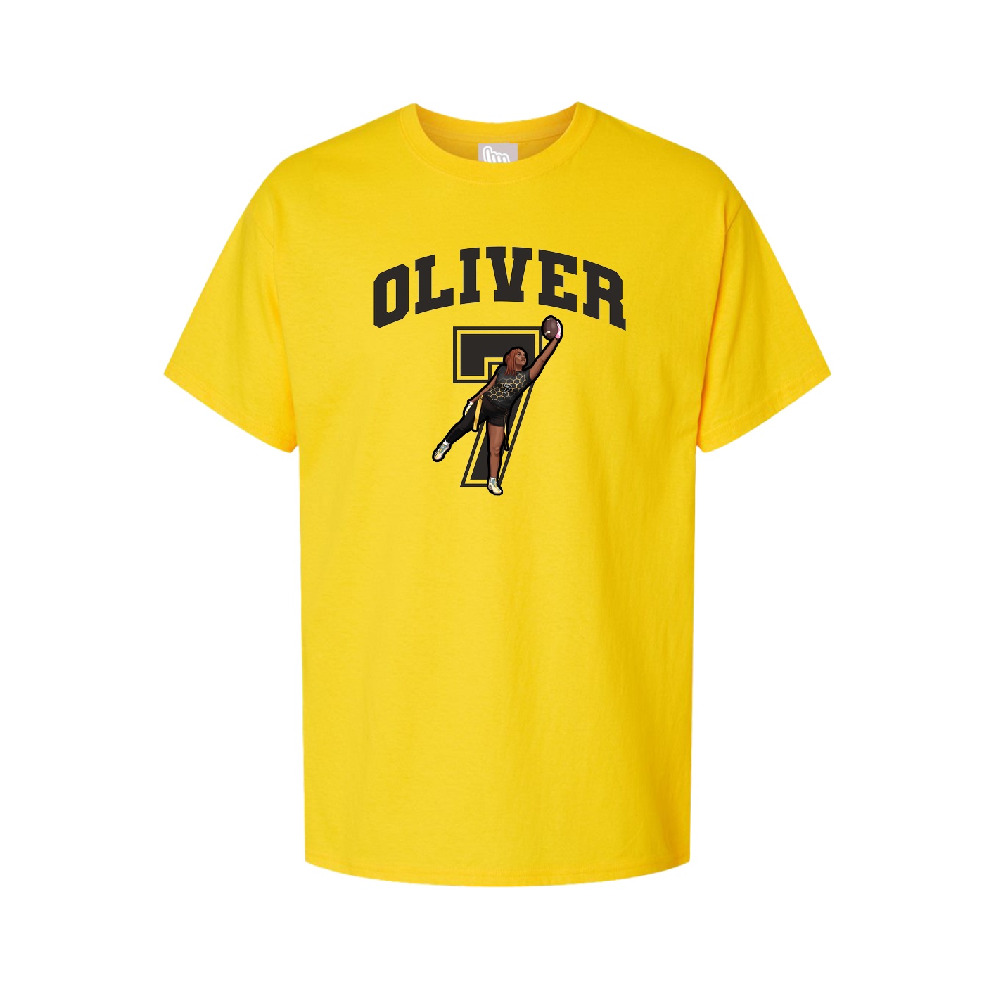 Youth Tee — Number in Gold