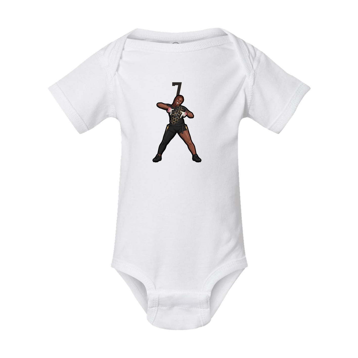 Baby Onesie — Number Top in White