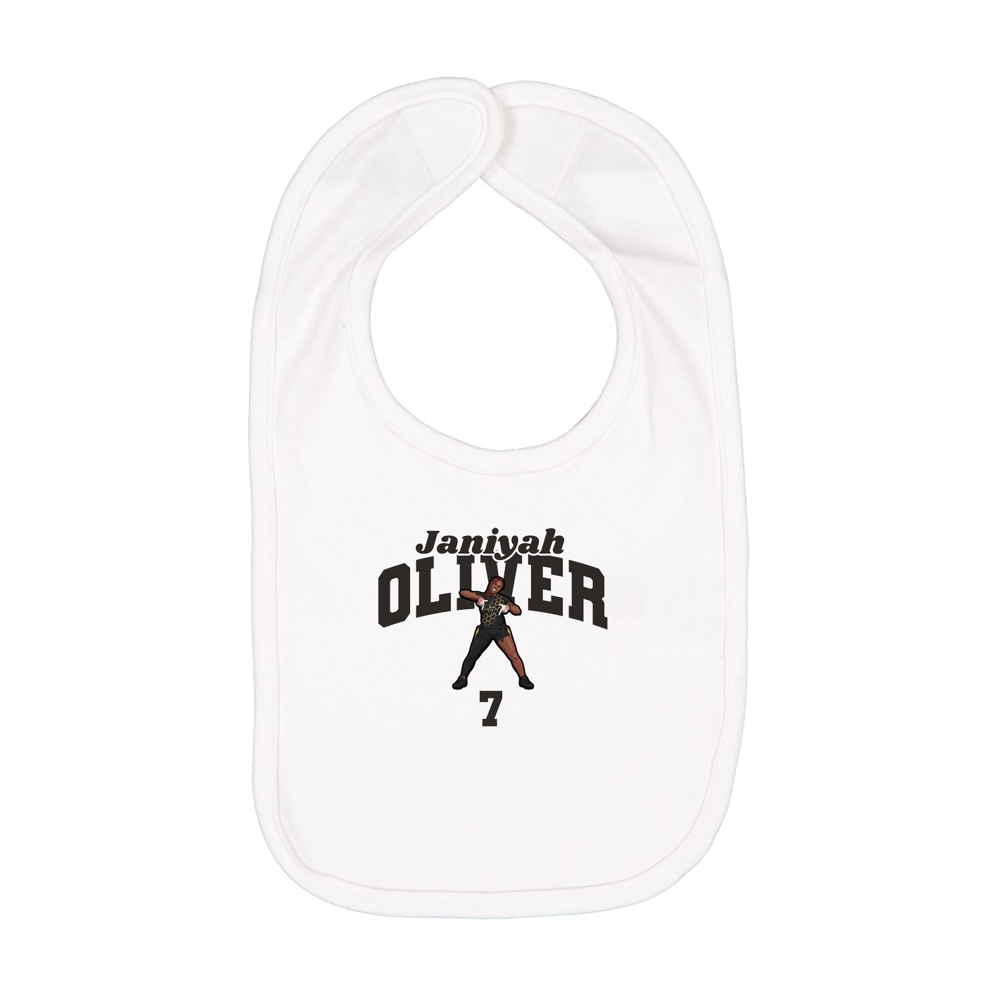 Infant Bib — Signature Arch in White