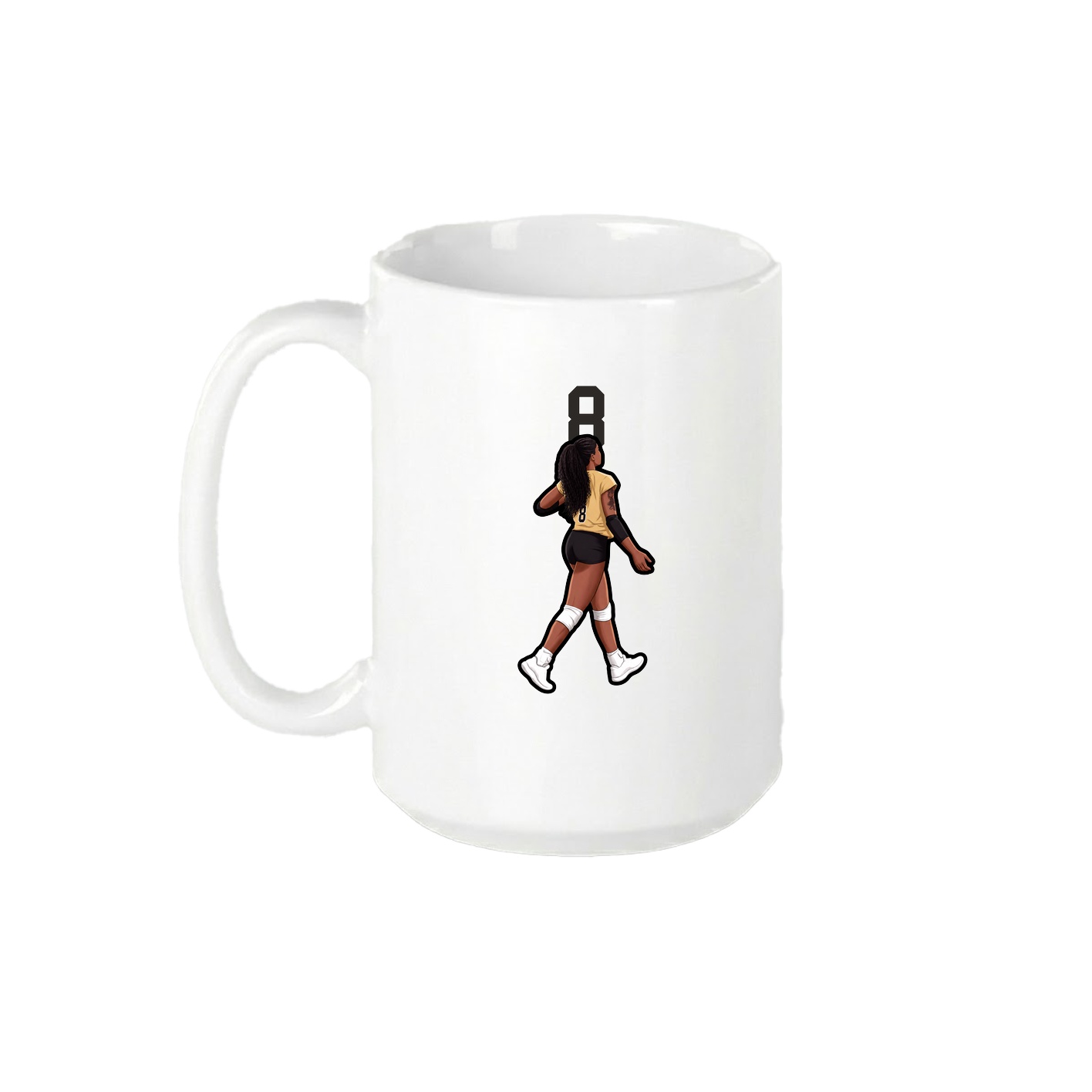 15oz Coffee Mug — Number Top in White