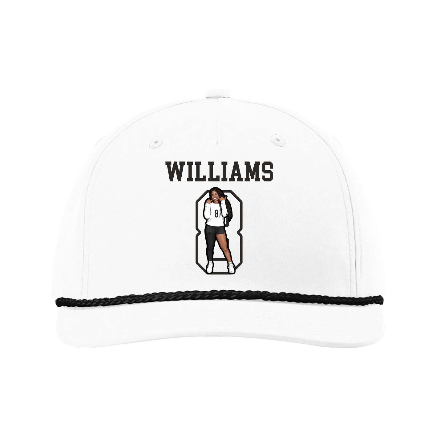 Five-Panel Classic Rope Cap — Shirsey in White