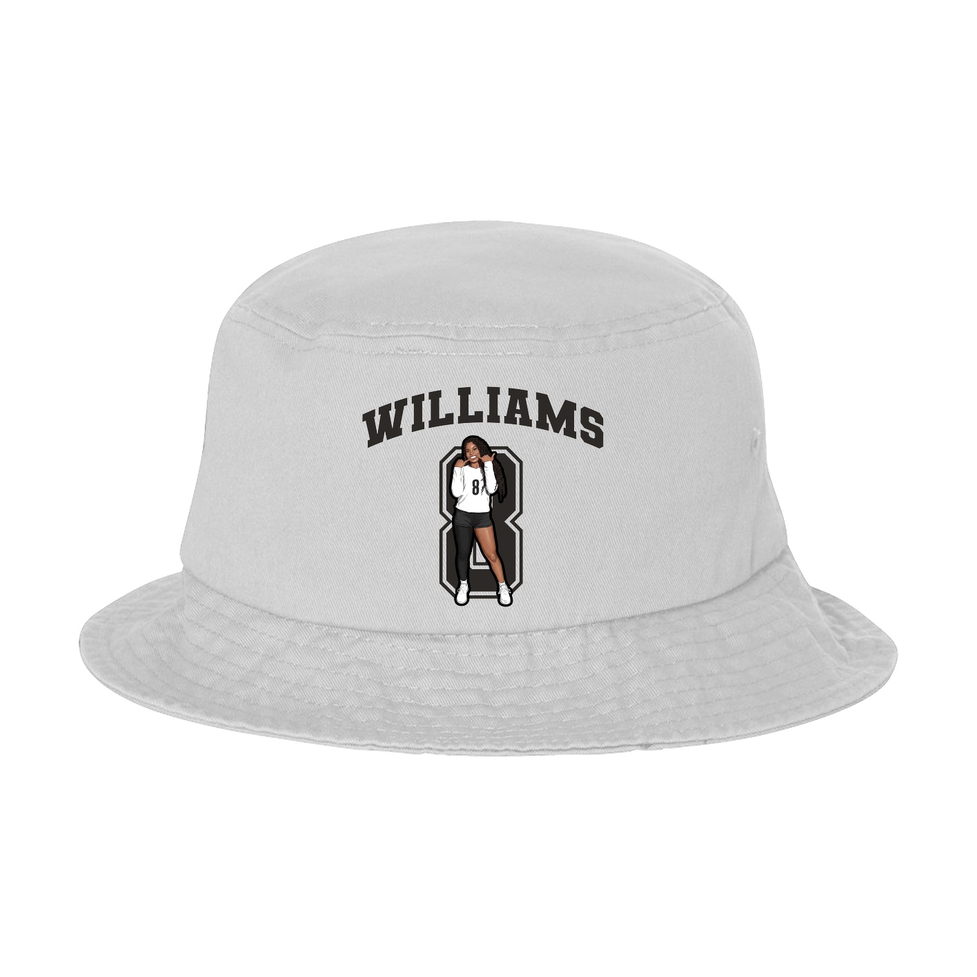 Bucket Cap — Number in White