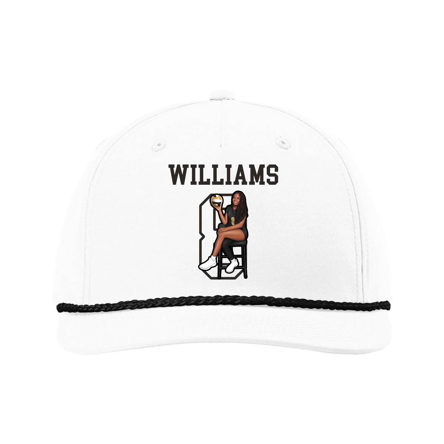Five-Panel Classic Rope Cap — Shirsey in White
