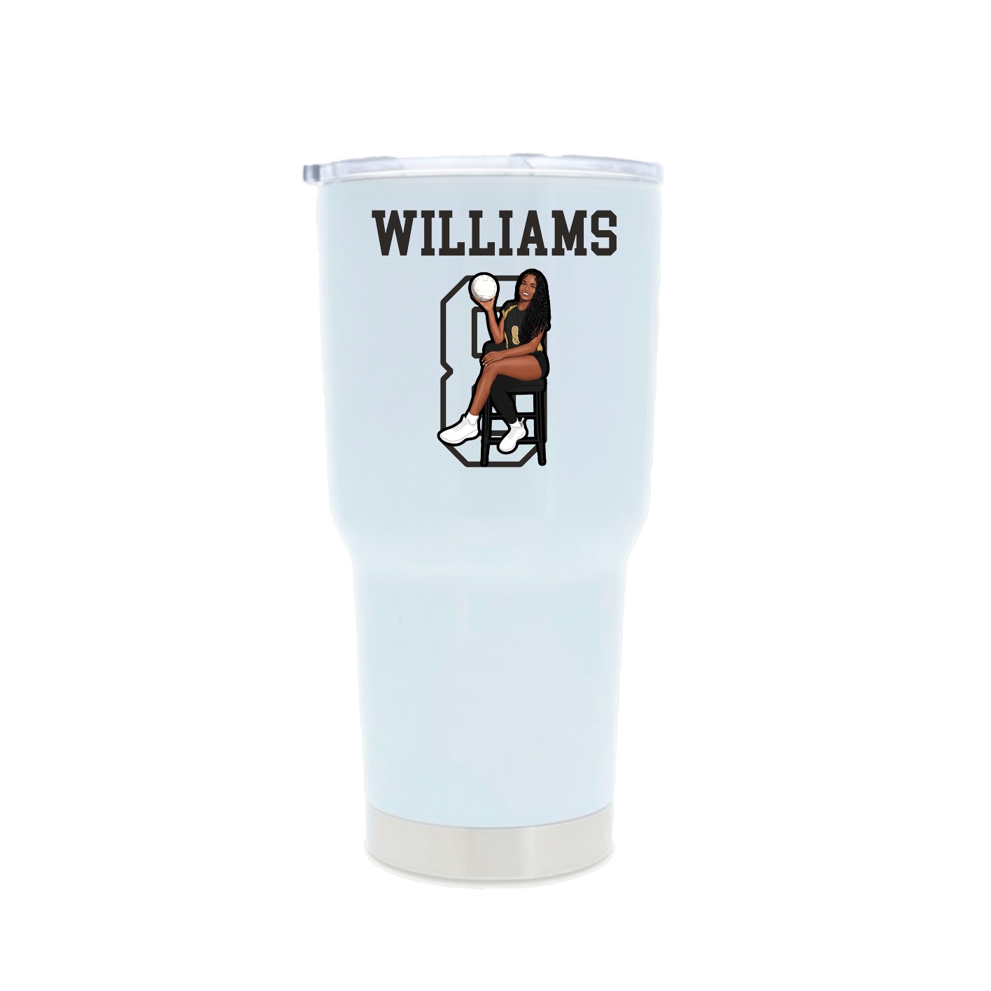30oz Stainless Steel Tumbler — Shirsey in White