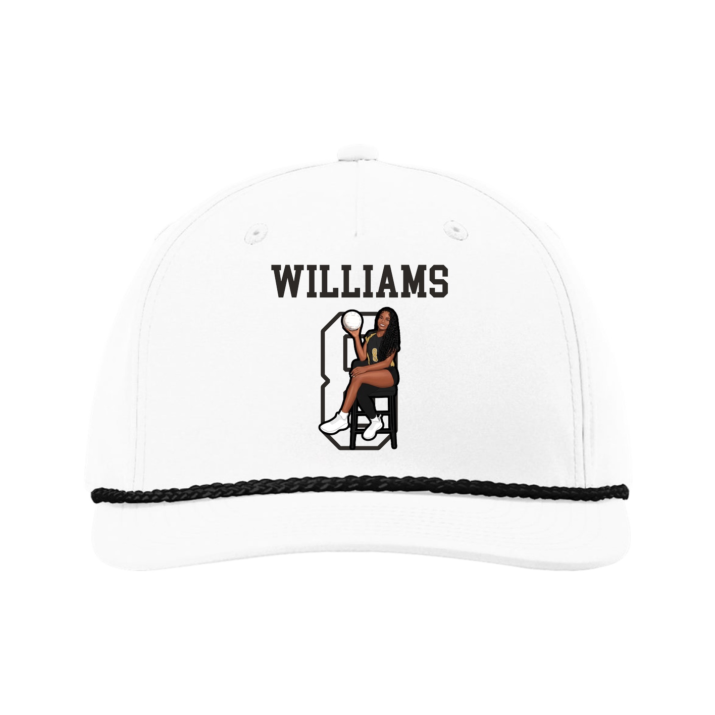 Five-Panel Classic Rope Cap — Shirsey in White