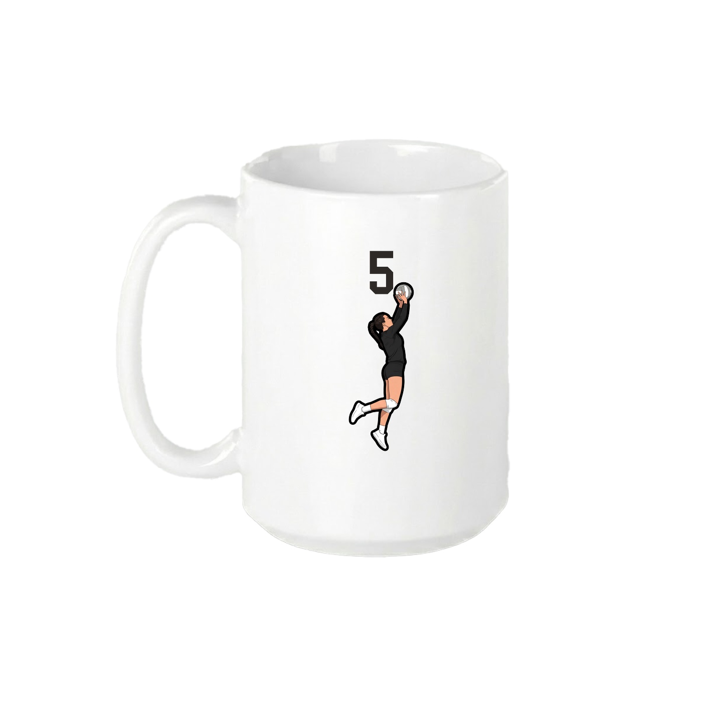 15oz Coffee Mug — Number Top in White