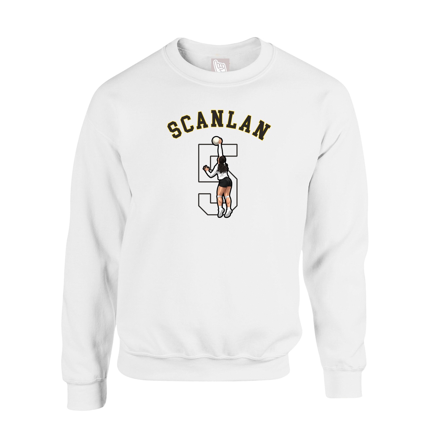 Fleece Crew — Shirsey Arch in White