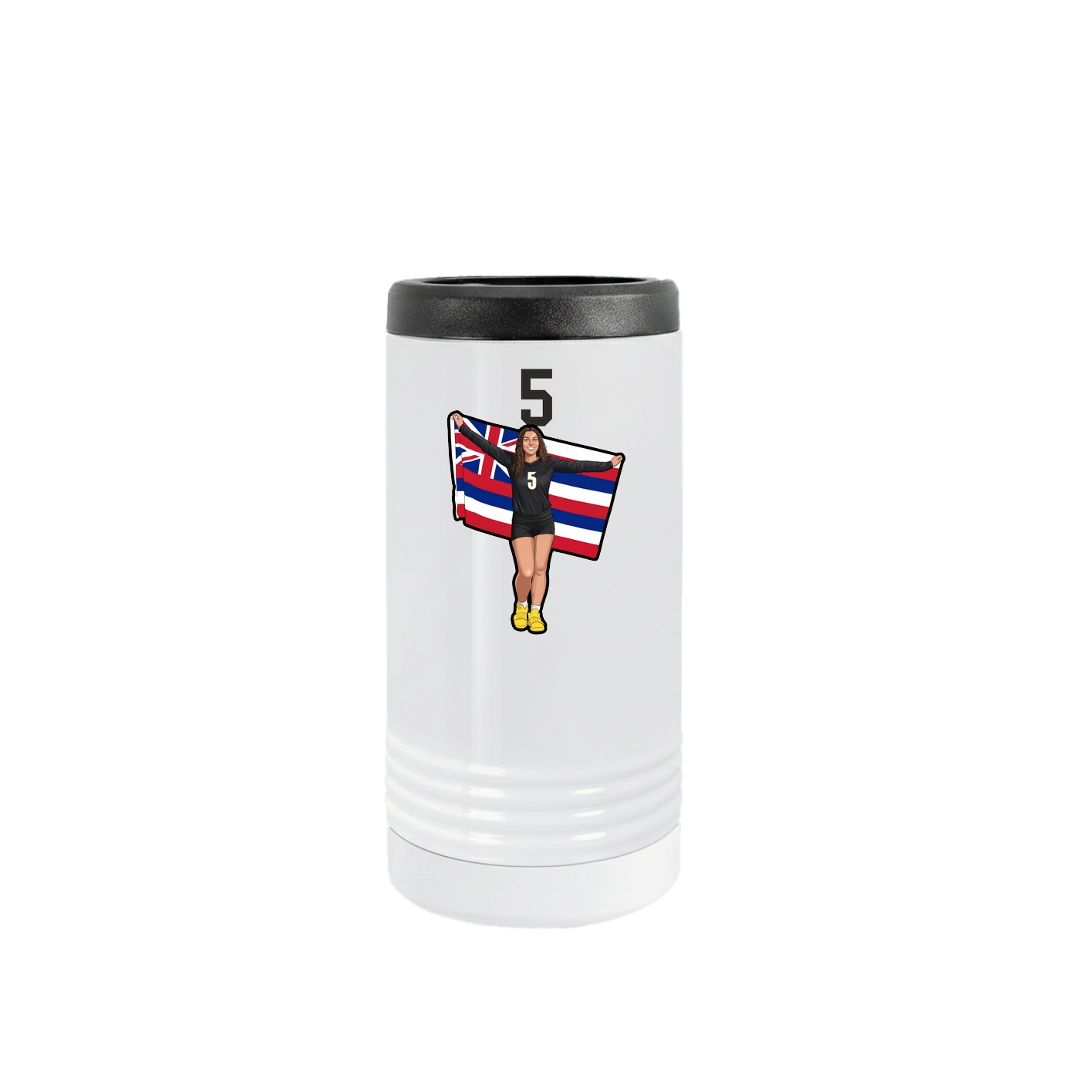 Slim Beverage Holder — Number Top in White