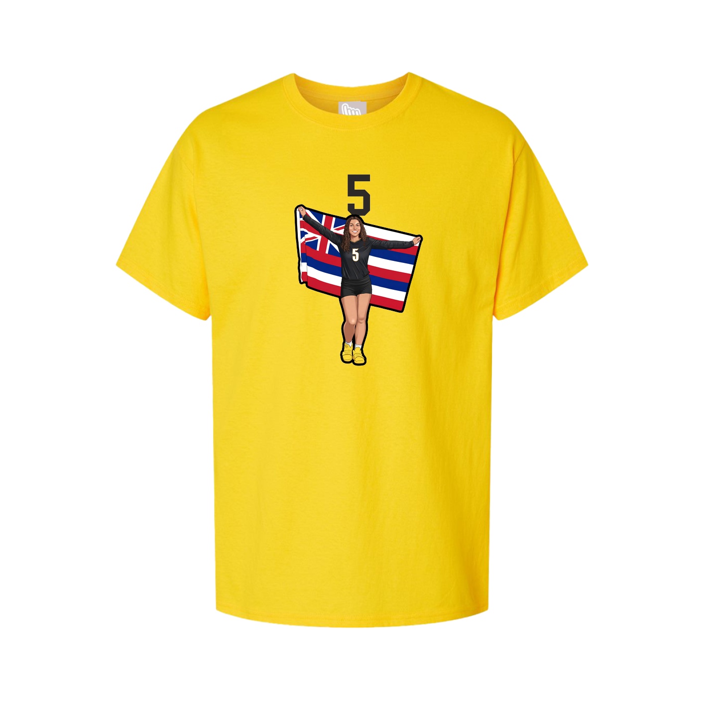 Youth Tee — Number Top in Gold