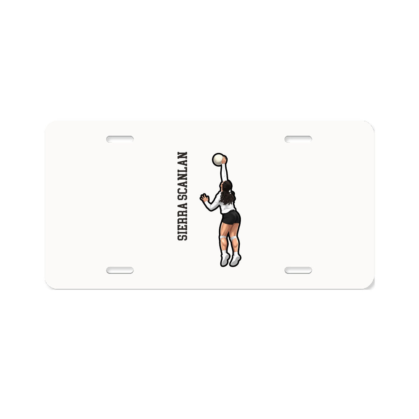 License Plate — Name Vertical in Classic