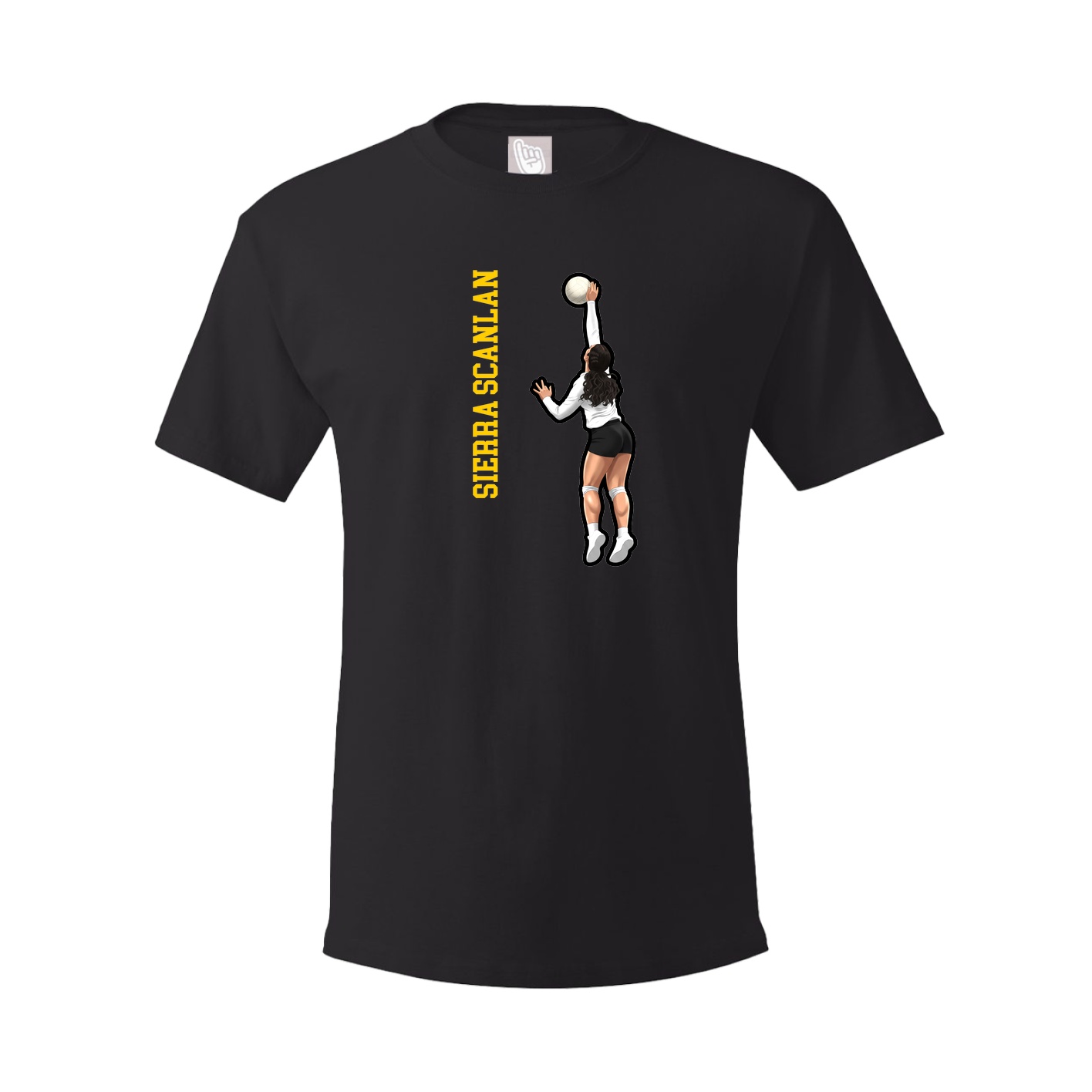 Youth Tee — Name Vertical in Black