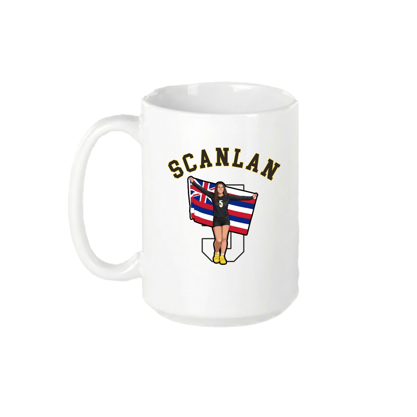 15oz Coffee Mug — Shirsey Arch in White