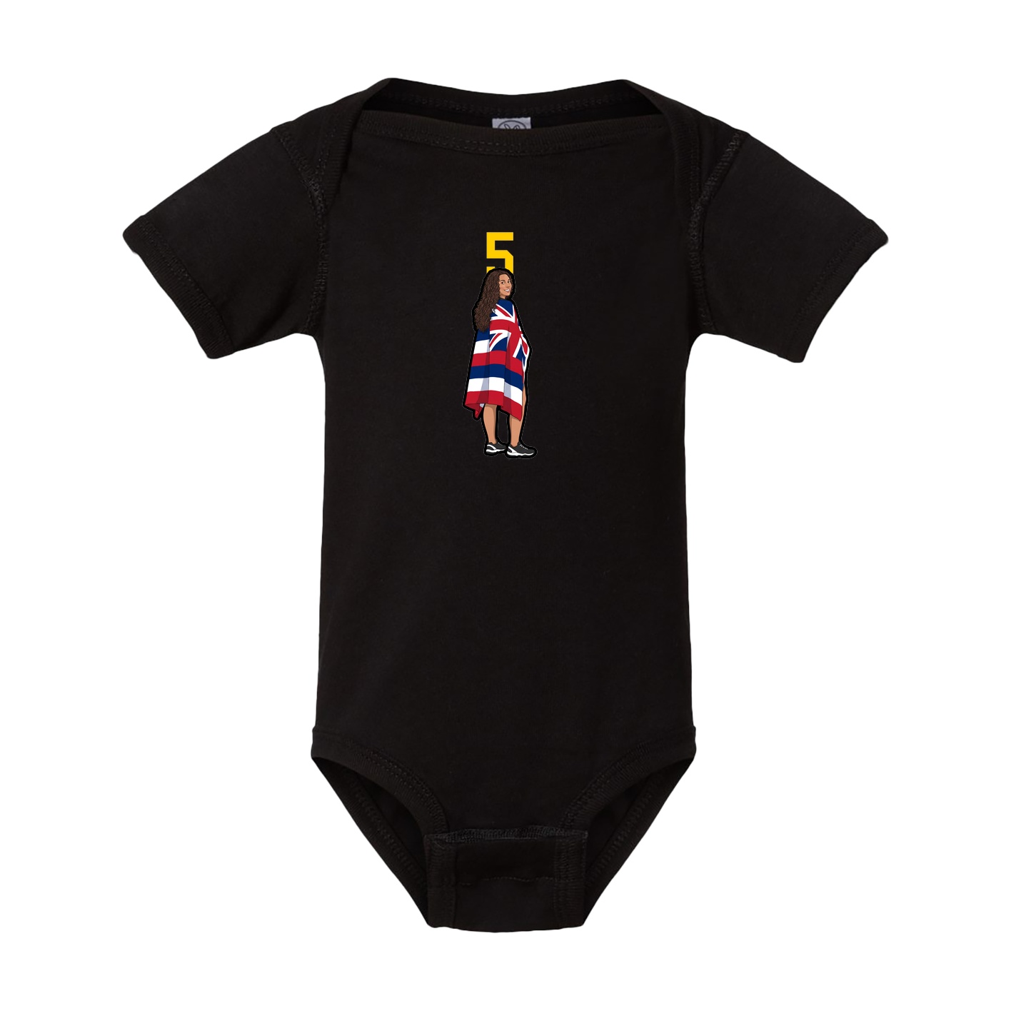 Baby Onesie — Number Top in Black