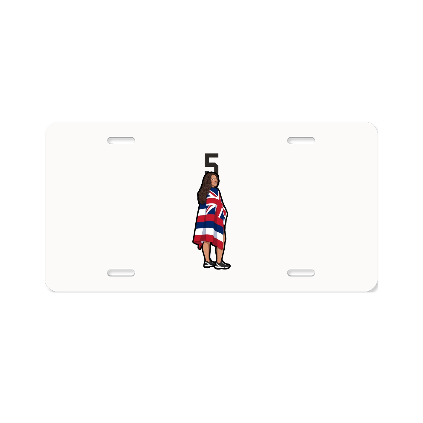 License Plate — Number Top in Classic