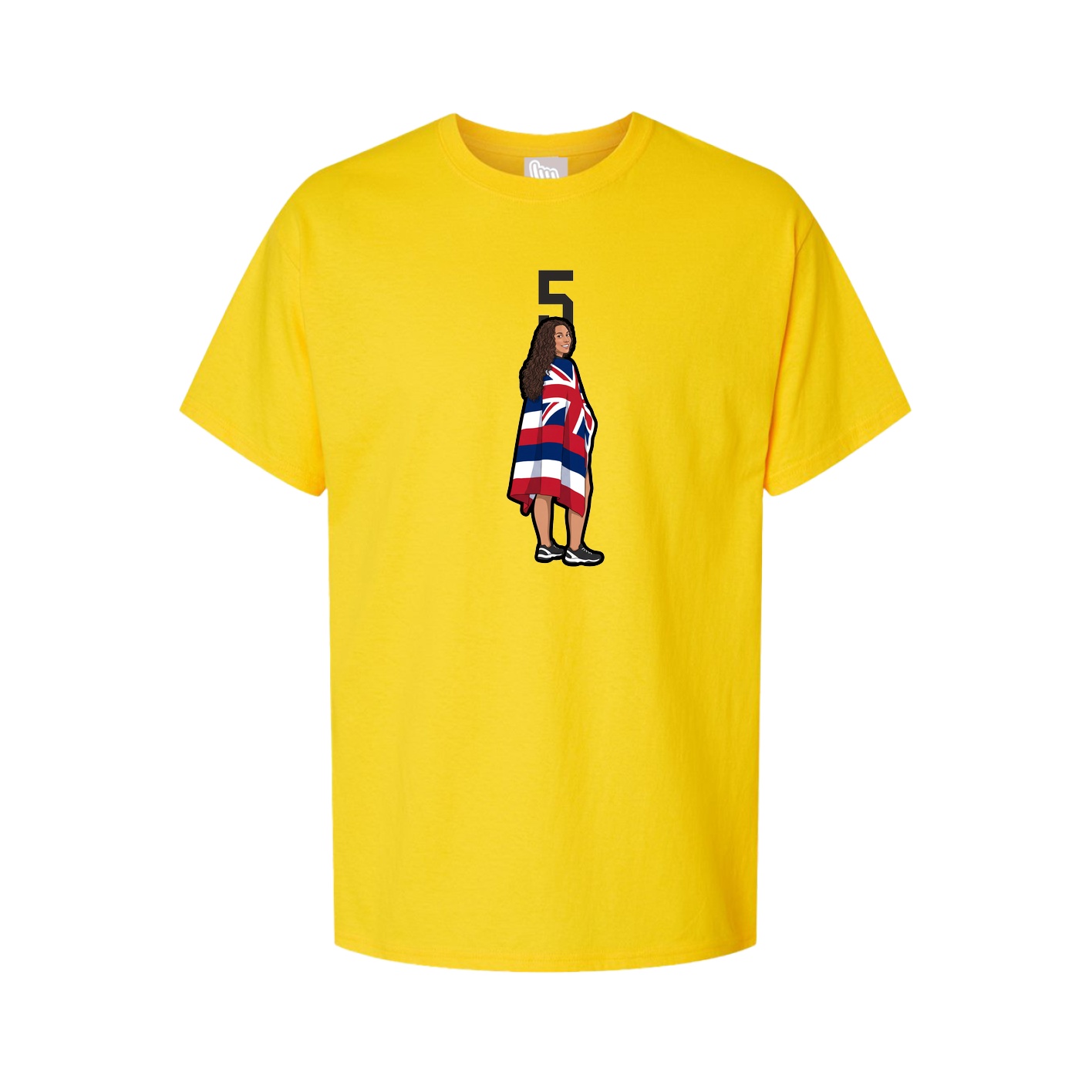Youth Tee — Number Top in Gold