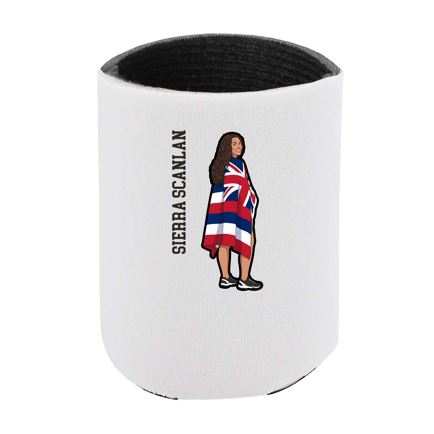 Can Holder — Name Vertical in White