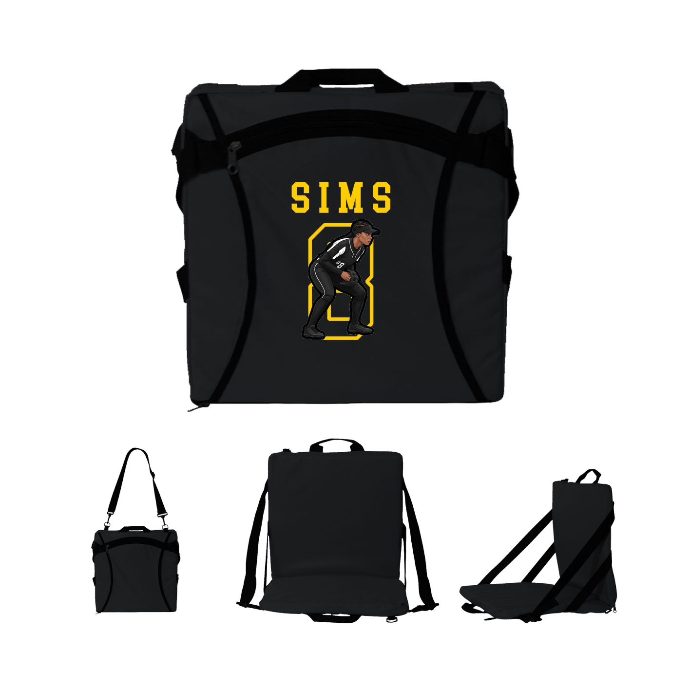 Folding Stadium Seat — Shirsey in Black