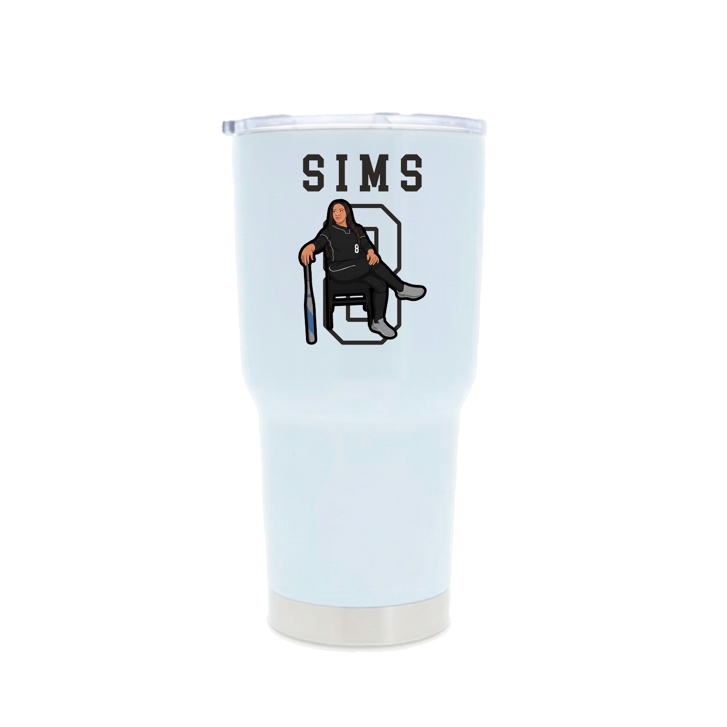 30oz Stainless Steel Tumbler — Shirsey in White