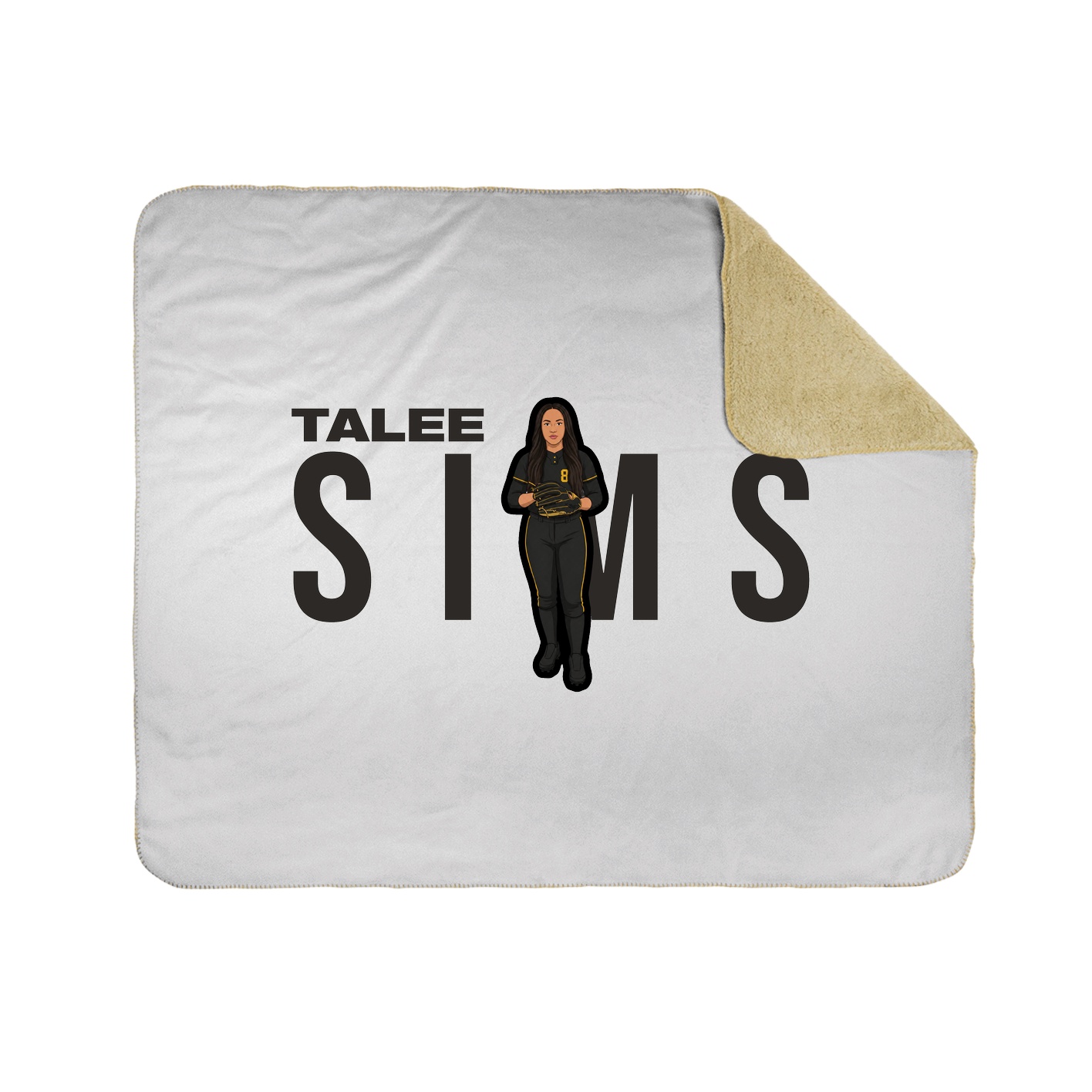 Throw Blanket — Player Name in White