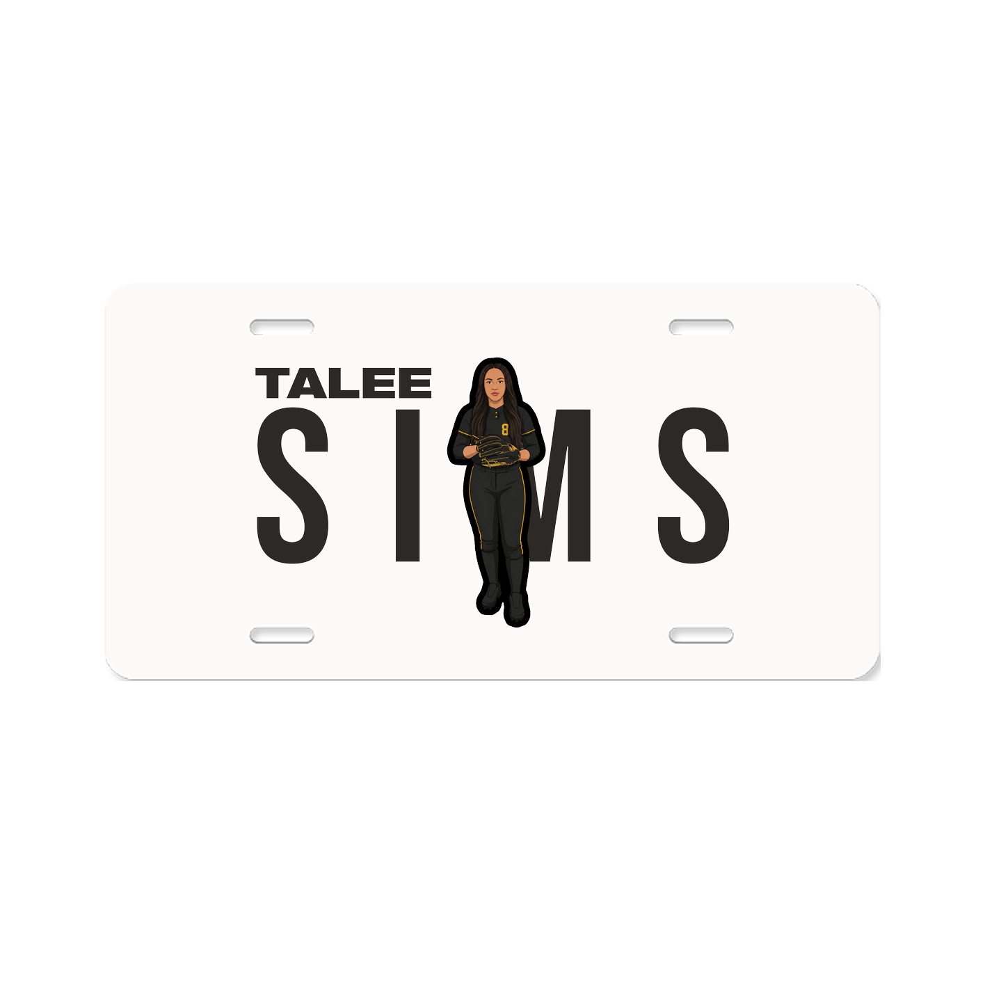 License Plate — Player Name in Classic