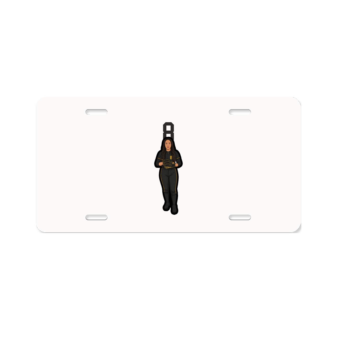License Plate — Number Top in Classic