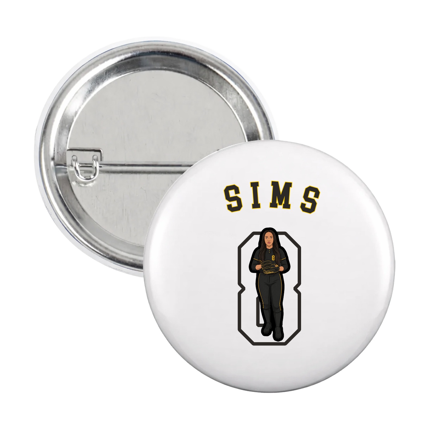 Game Day Button — Shirsey Arch in White
