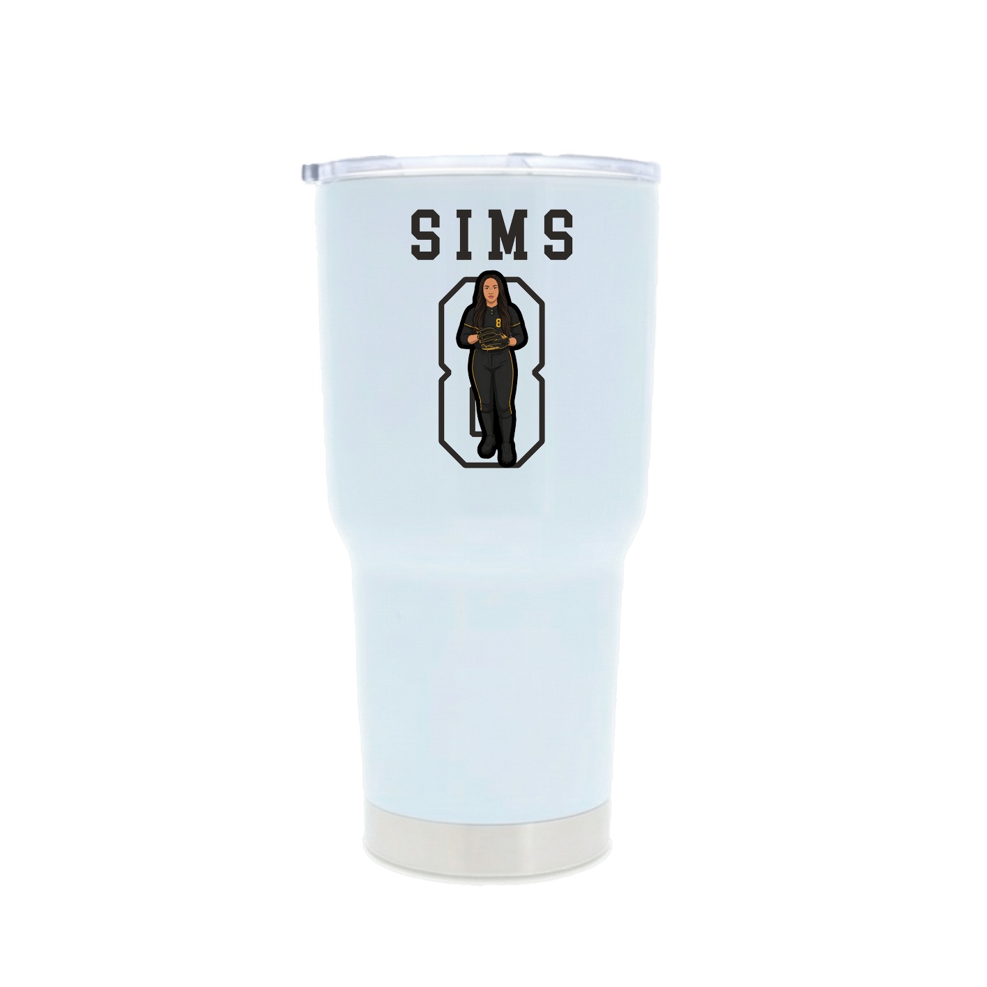 30oz Stainless Steel Tumbler — Shirsey in White