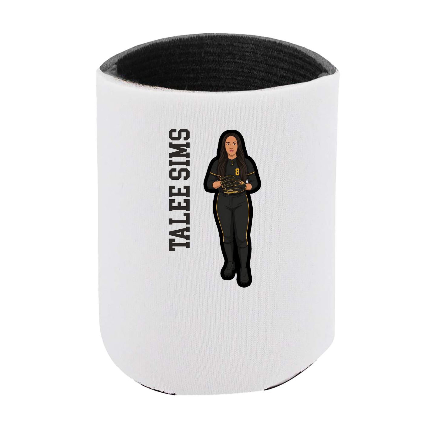 Can Holder — Name Vertical in White
