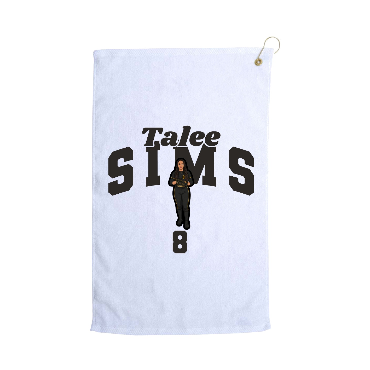 Golf Towel — Signature Arch in White