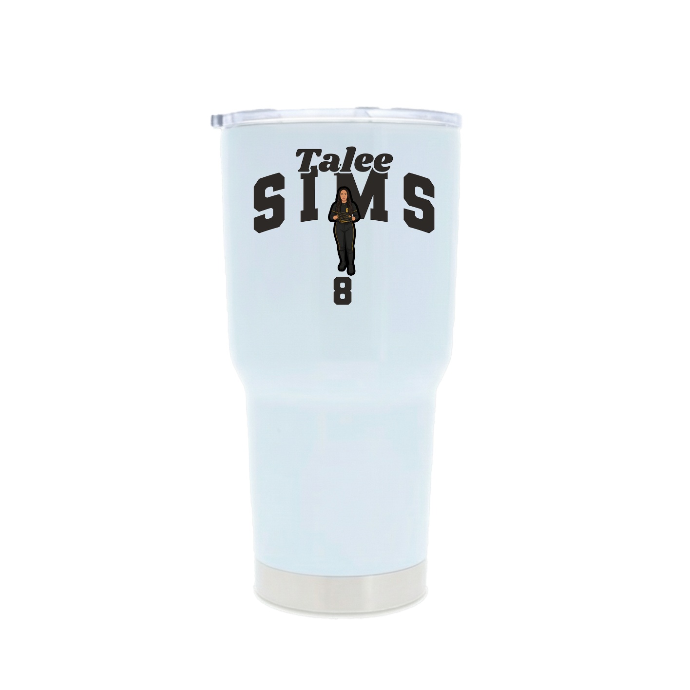 30oz Stainless Steel Tumbler — Signature Arch in White
