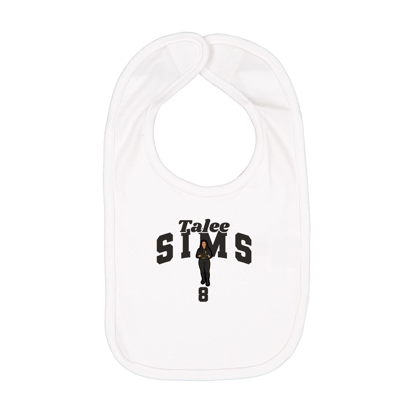 Infant Bib — Signature Arch in White