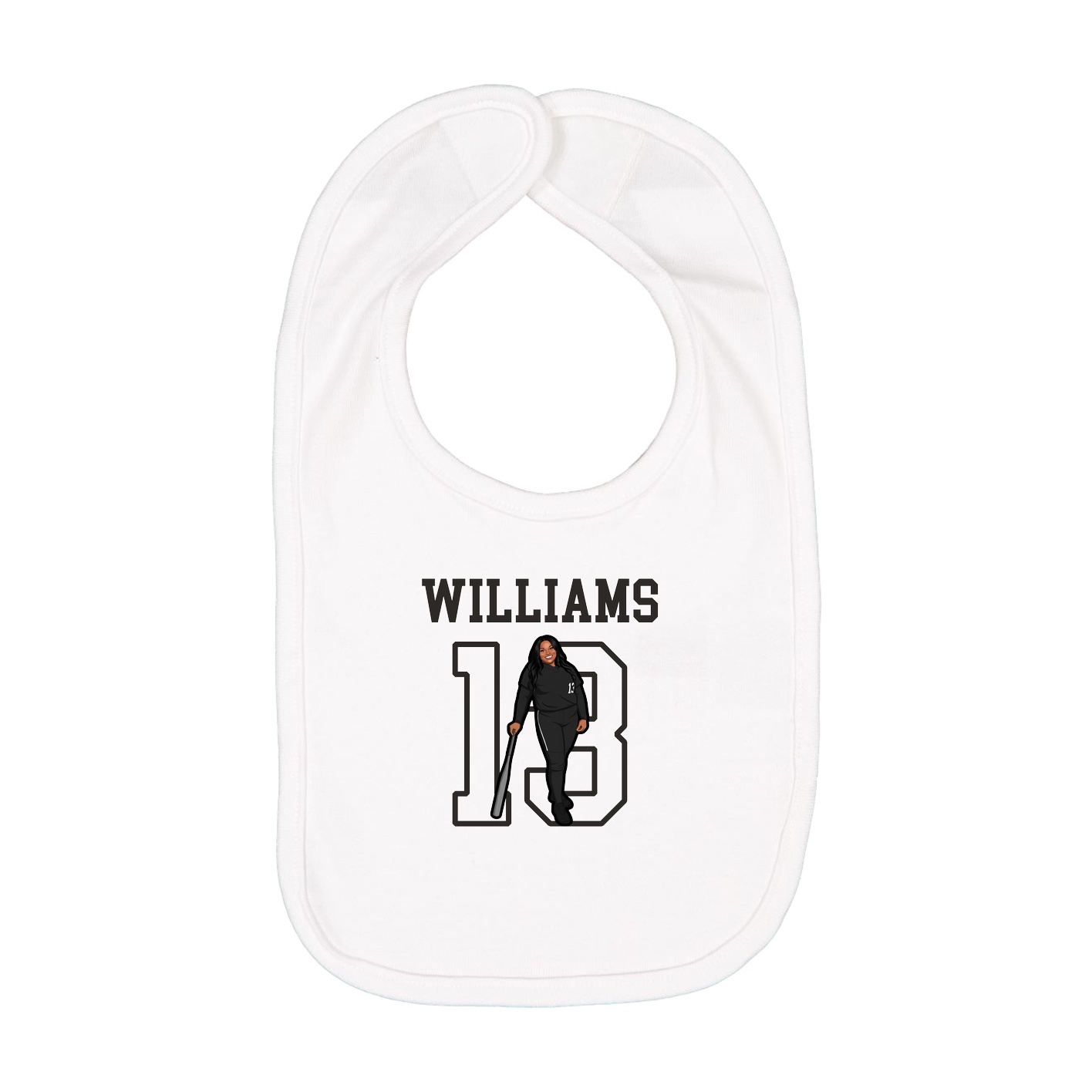 Infant Bib — Shirsey in White