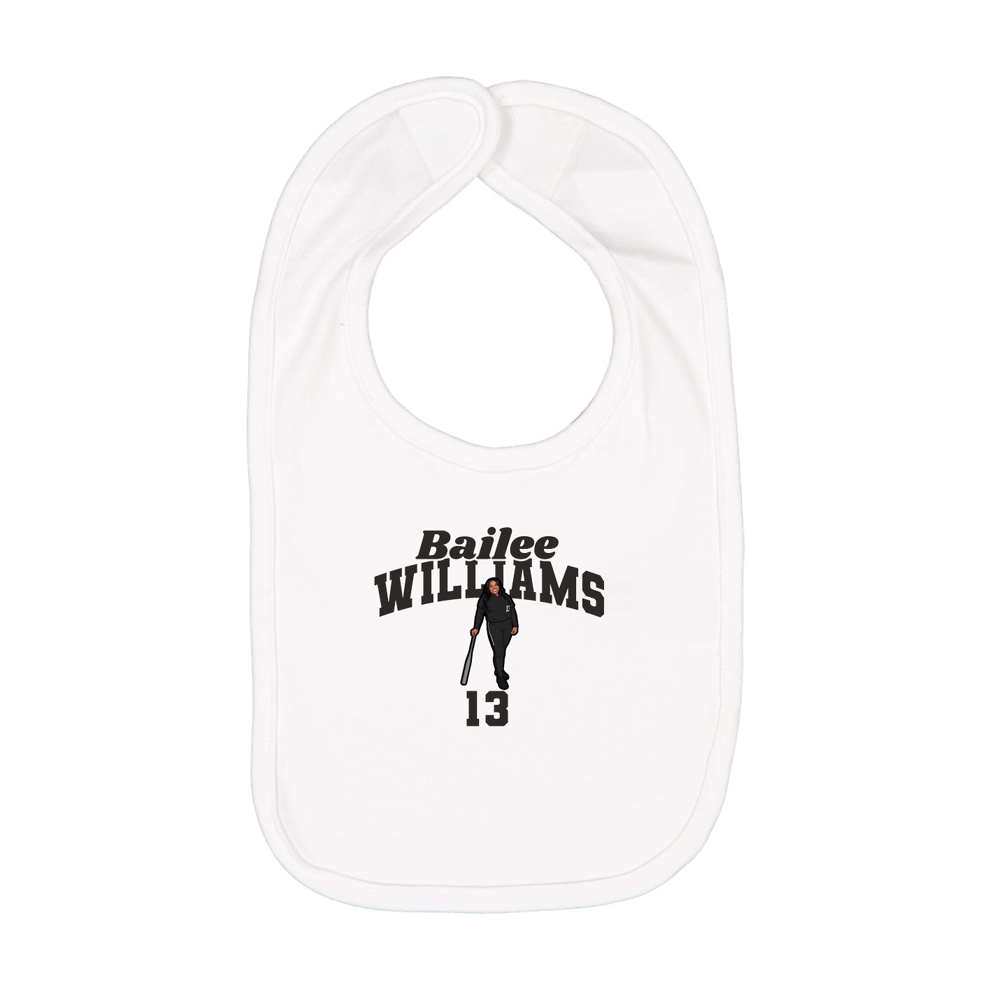 Infant Bib — Signature Arch in White