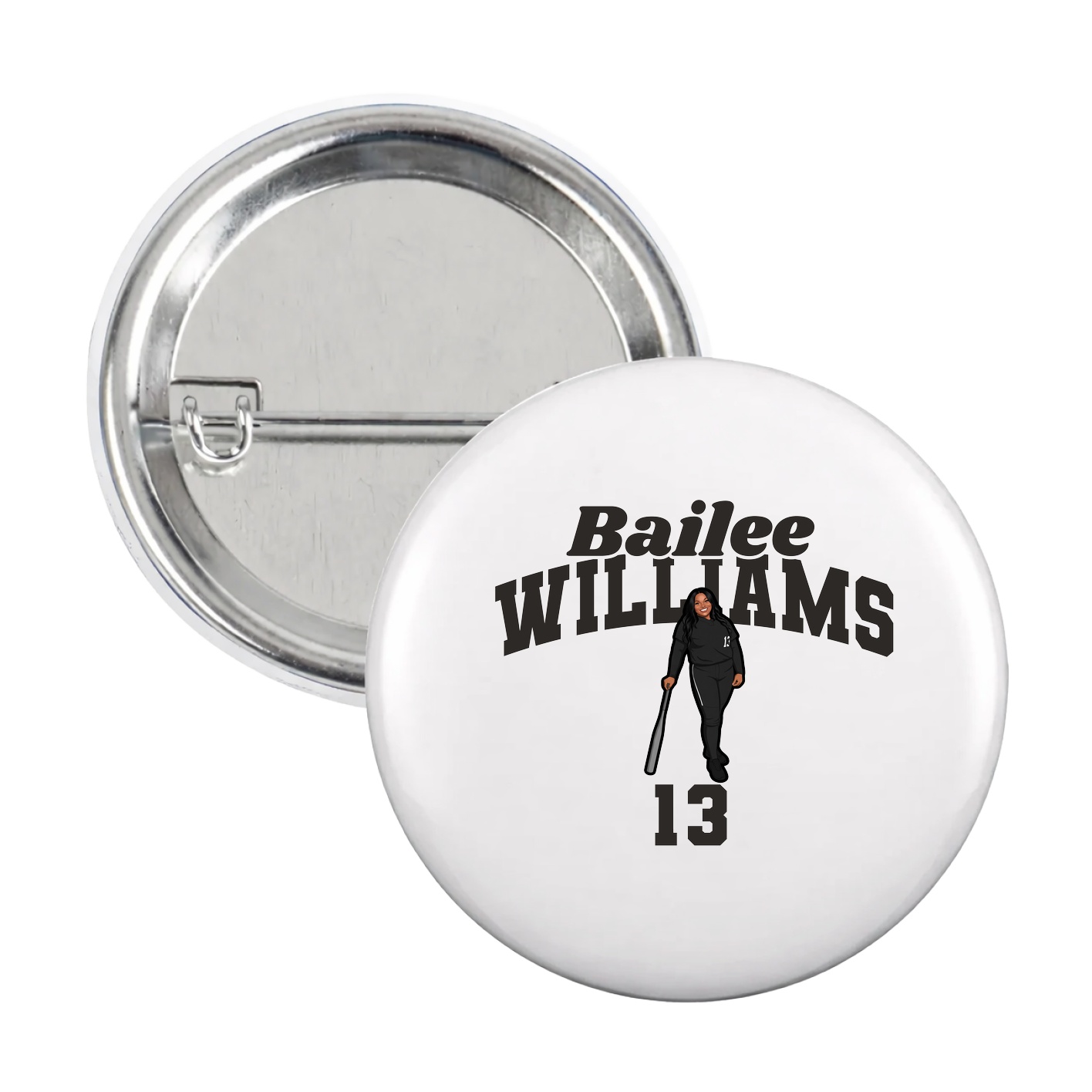 Game Day Button — Signature Arch in White
