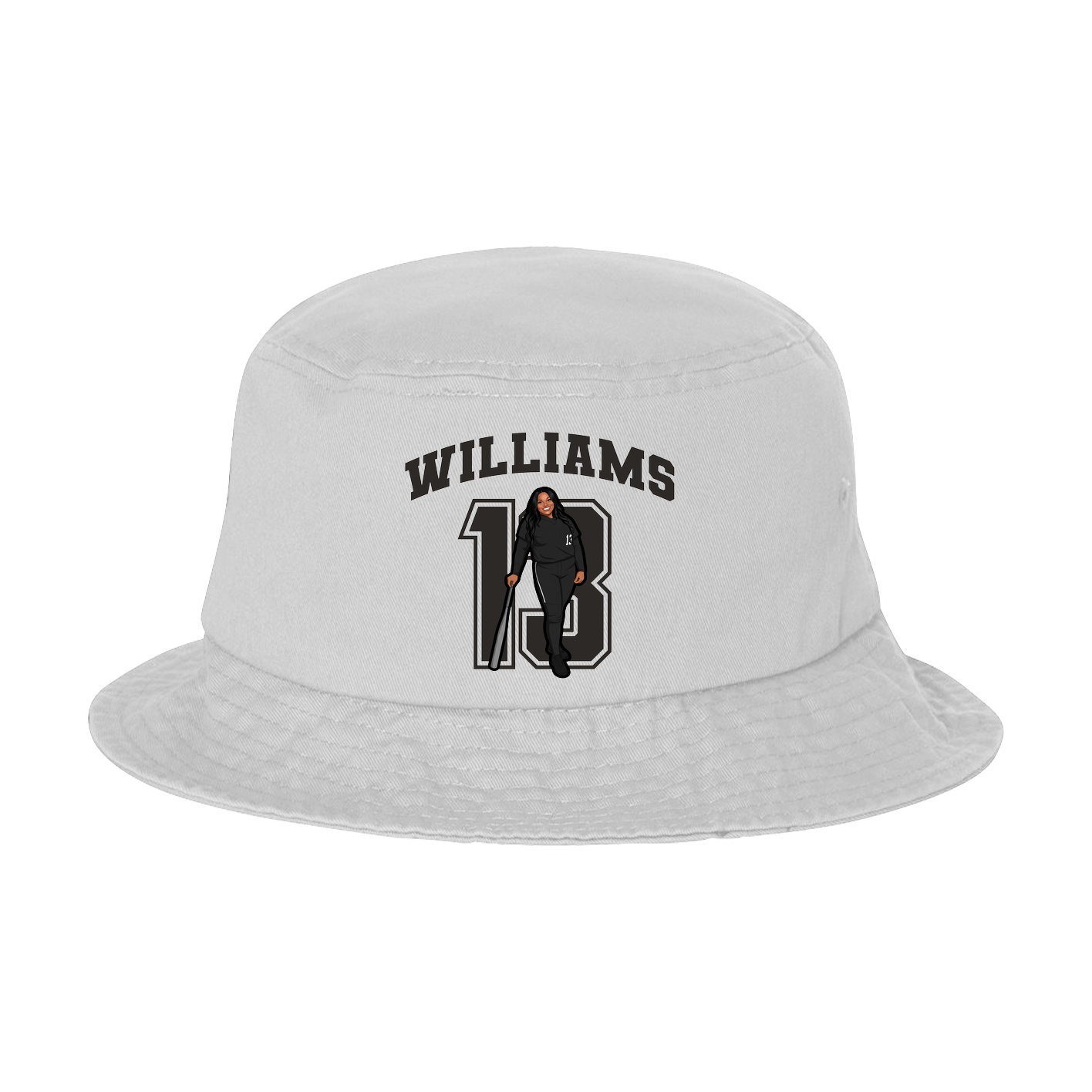 Bucket Cap — Number in White
