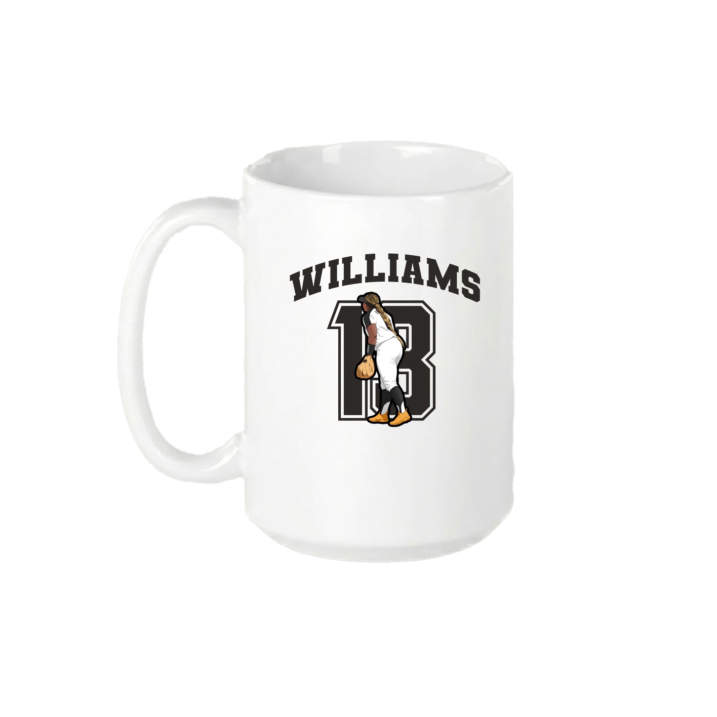 15oz Coffee Mug — Number in White