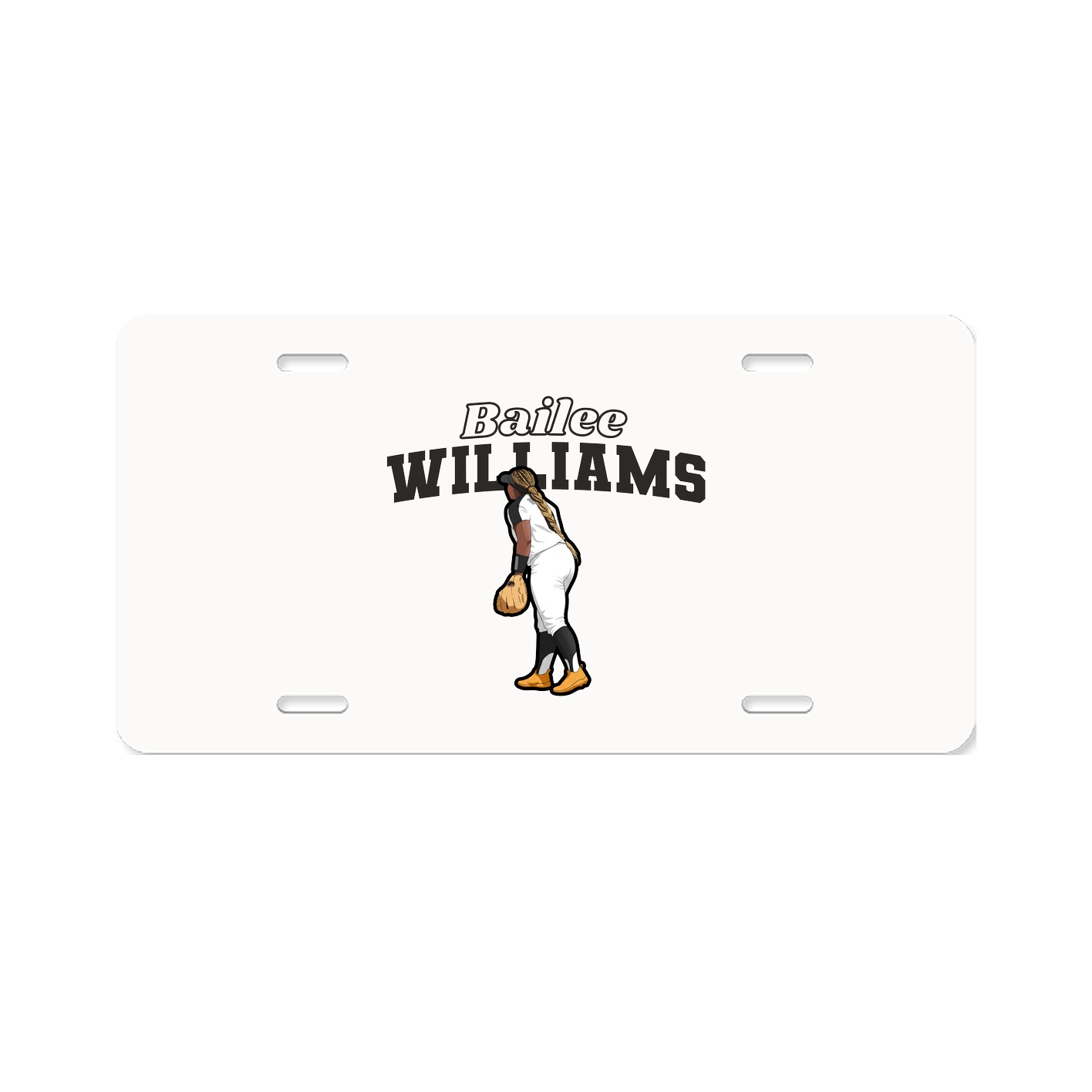 License Plate — Name Arch in Classic
