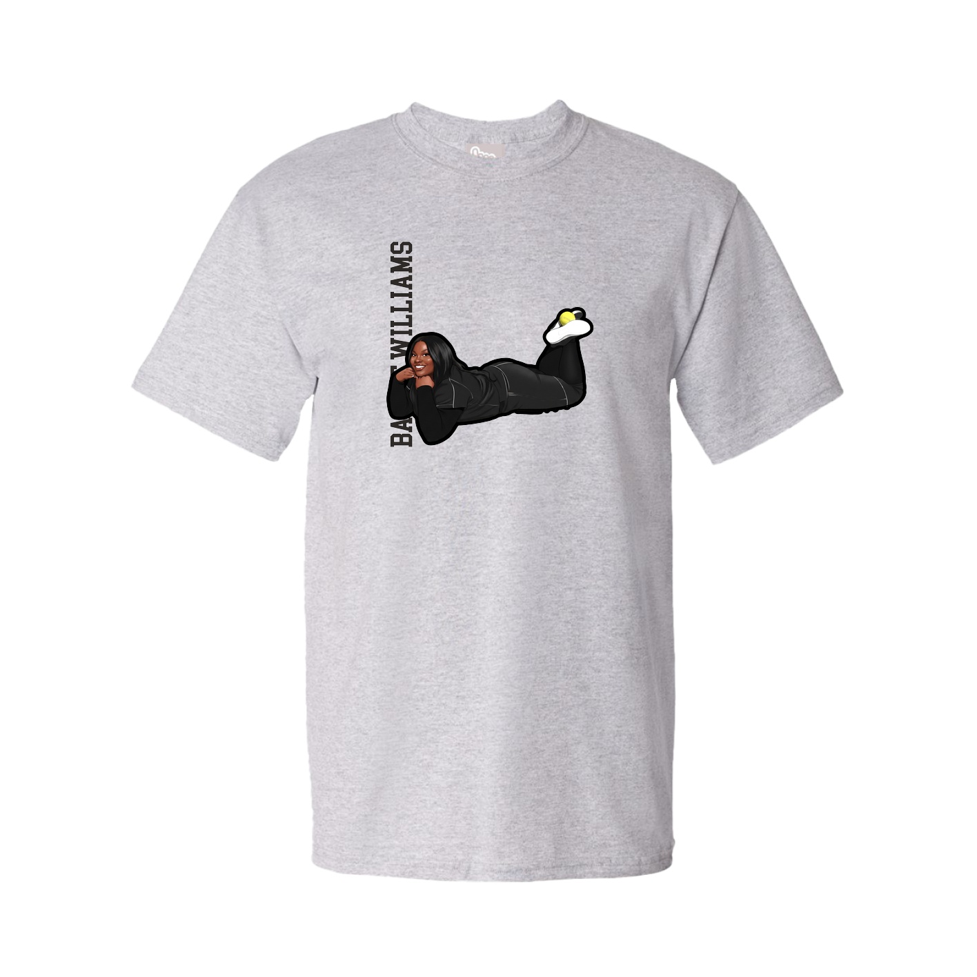Tee — Name Vertical in Grey