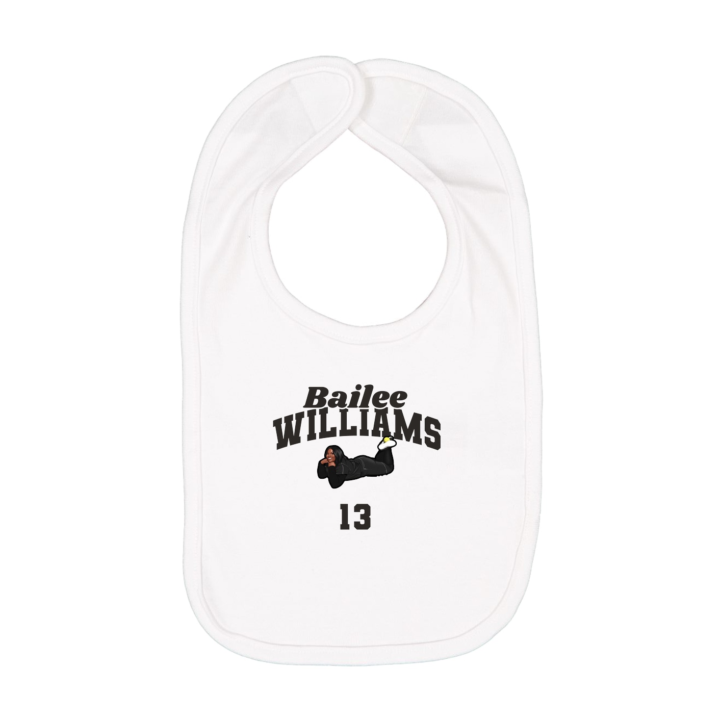 Infant Bib — Signature Arch in White