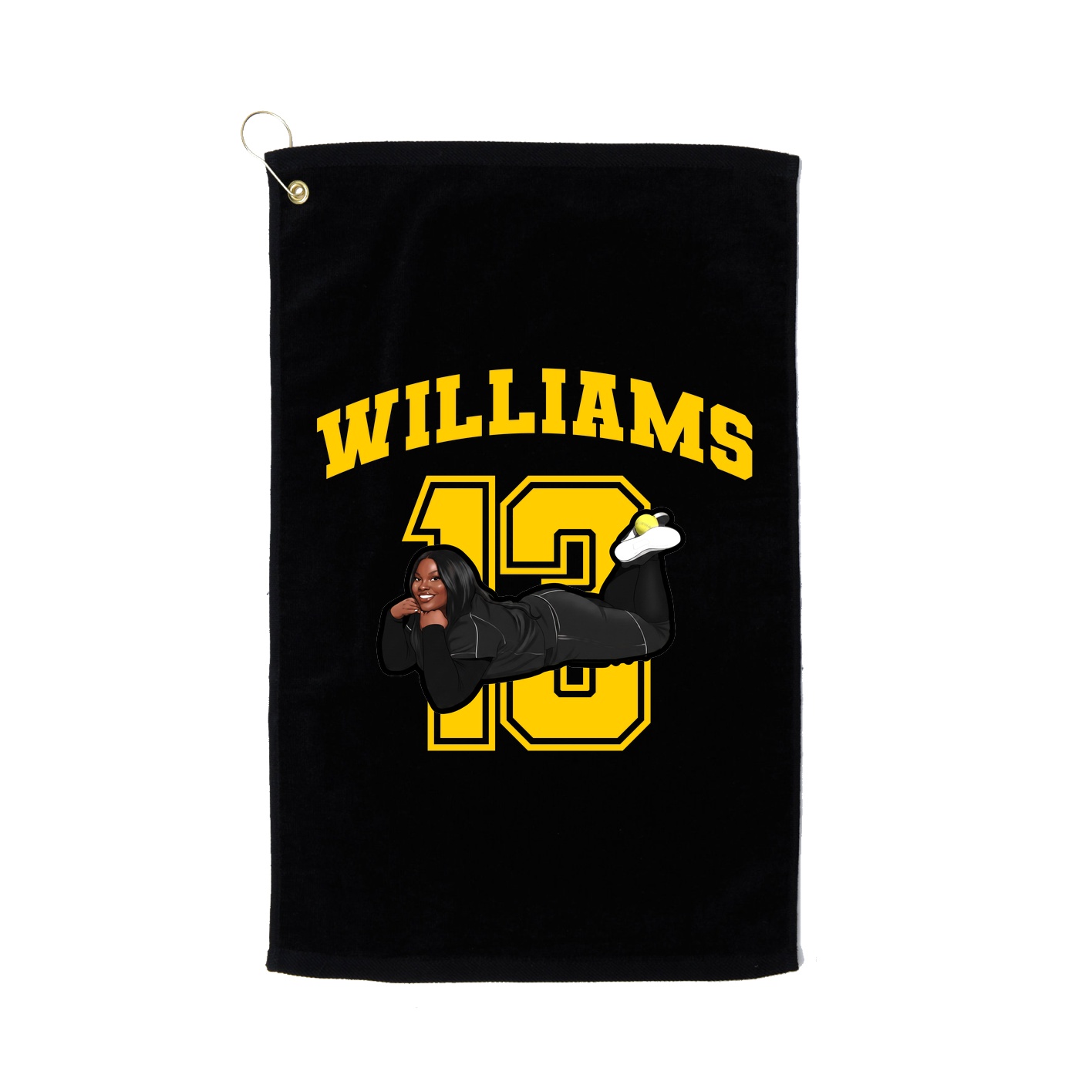 Golf Towel — Number in Black
