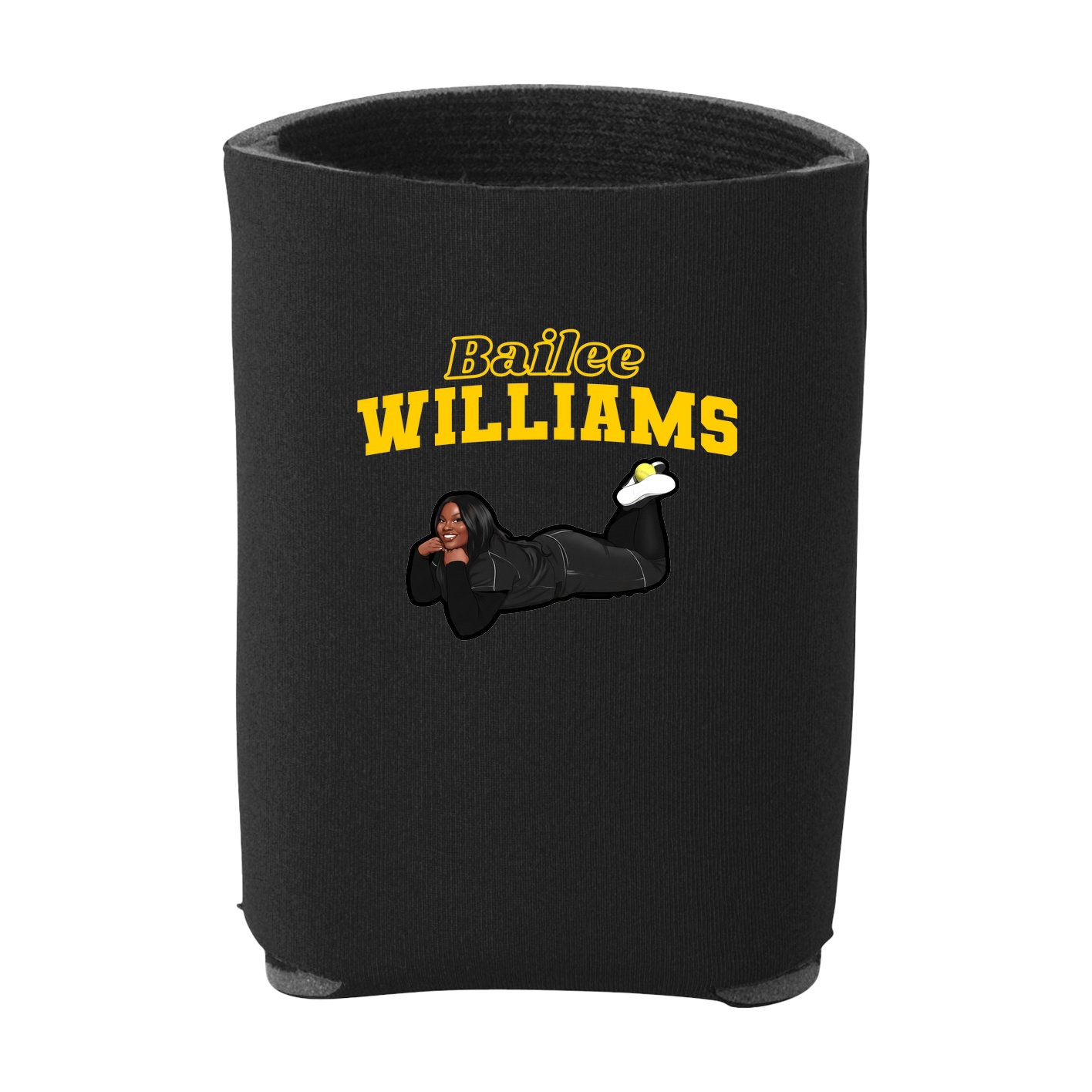 Can Holder — Name Arch in Black