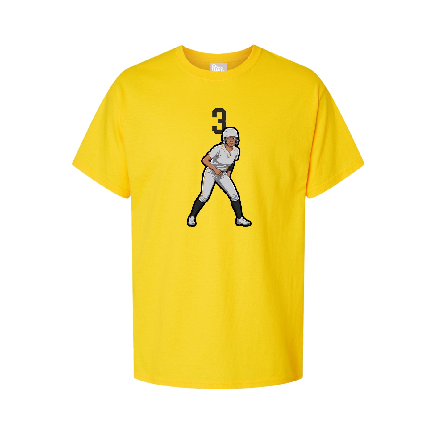 Youth Tee — Number Top in Gold