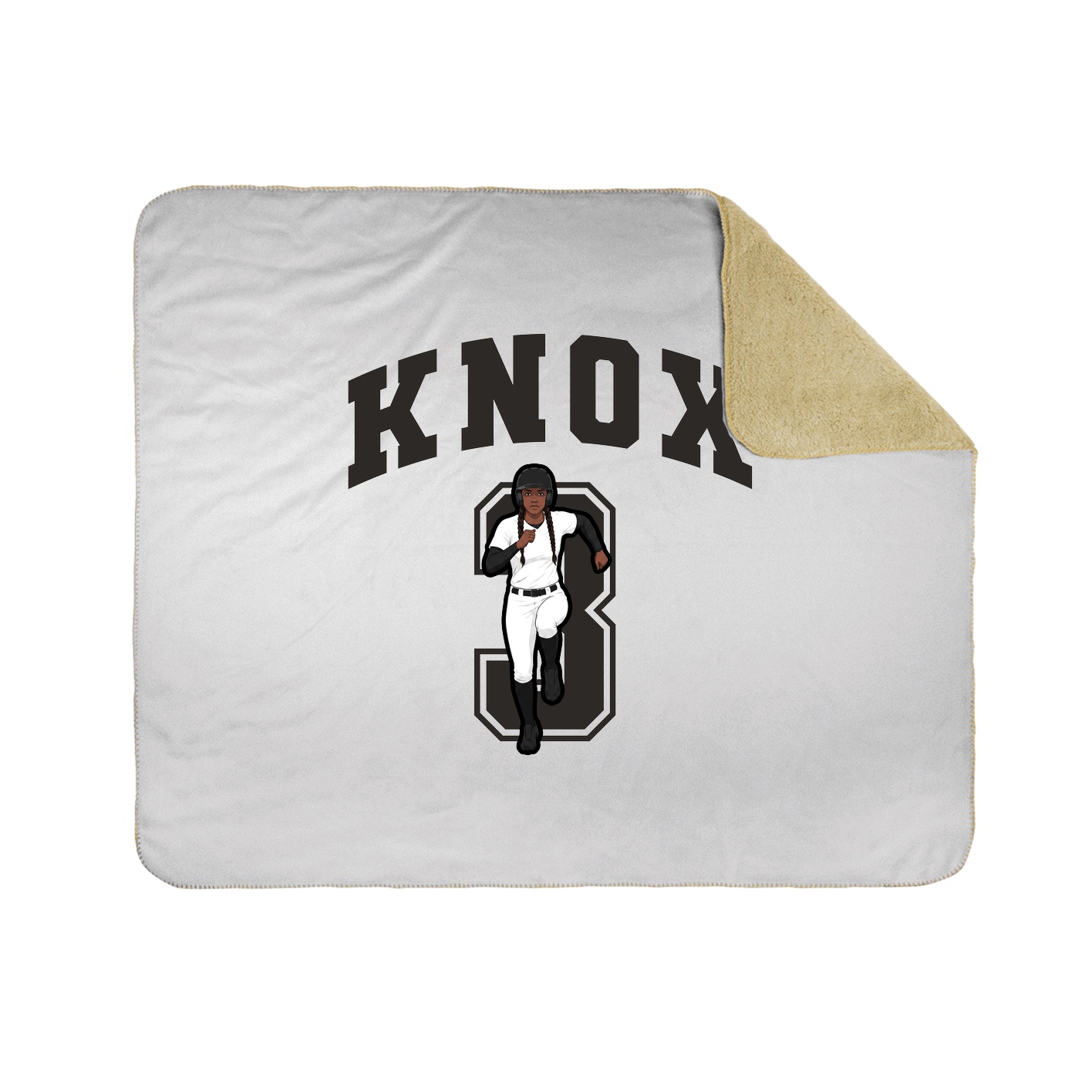 Throw Blanket — Number in White