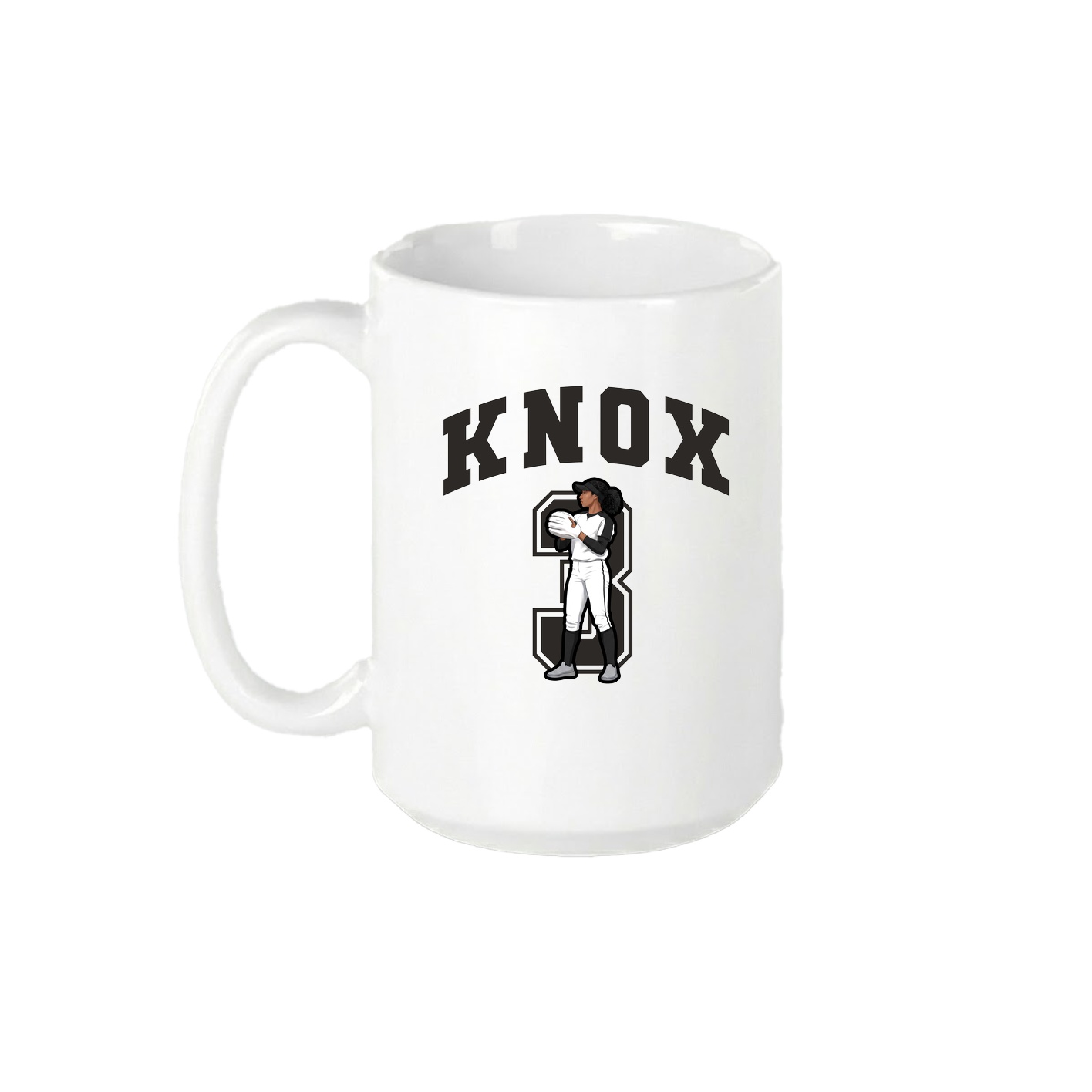 15oz Coffee Mug — Number in White